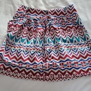Colorful Chevron Patterned Skirt